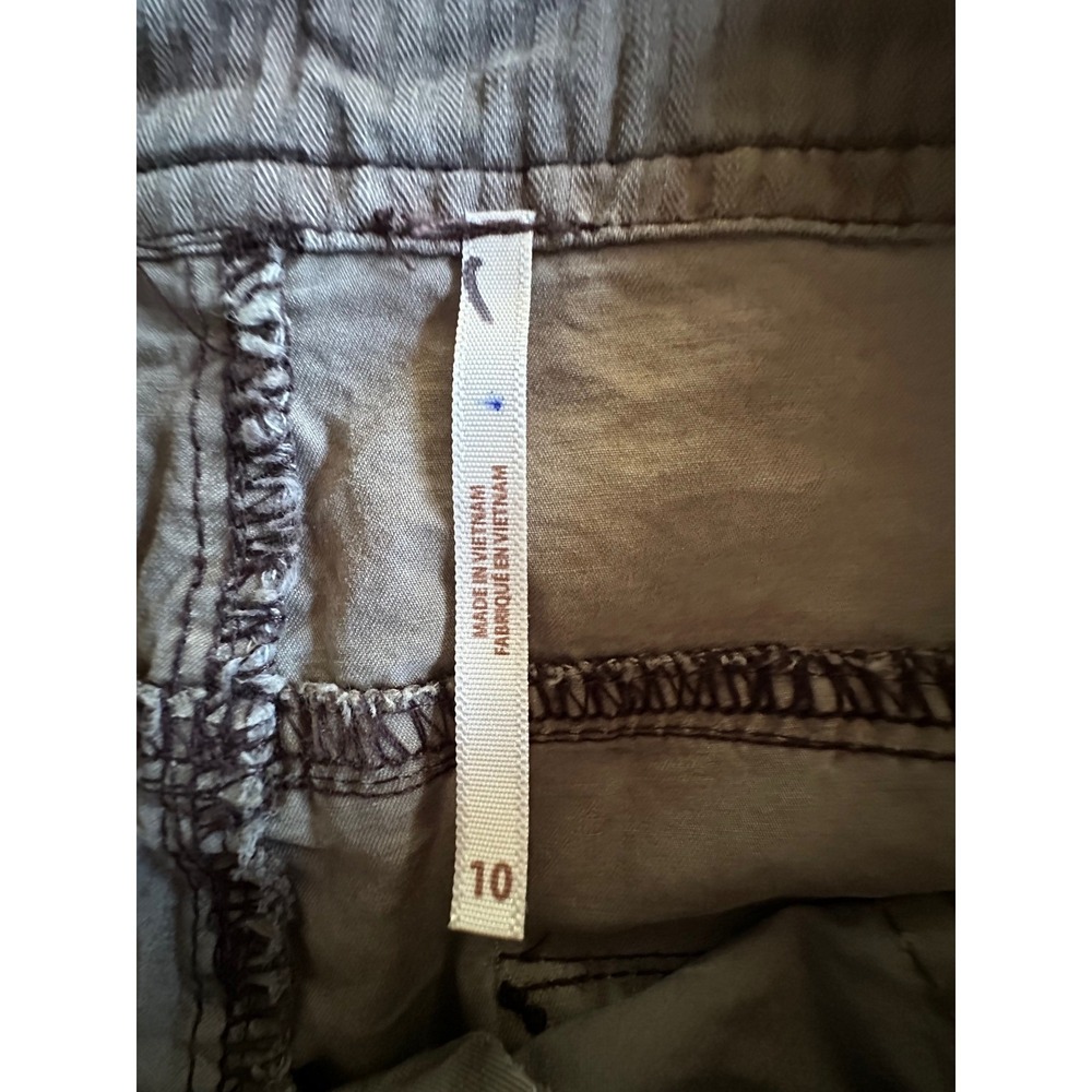Free People Cargo Pants Olive Green Wide Leg Utility Trousers Women's 10 READ - Picture 8 of 11